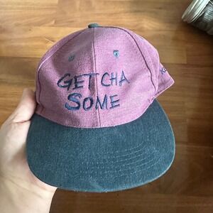 Toby Keith Getcha Some Embroidered Baseball Cap‎ Pink Denim Adjustable Strap